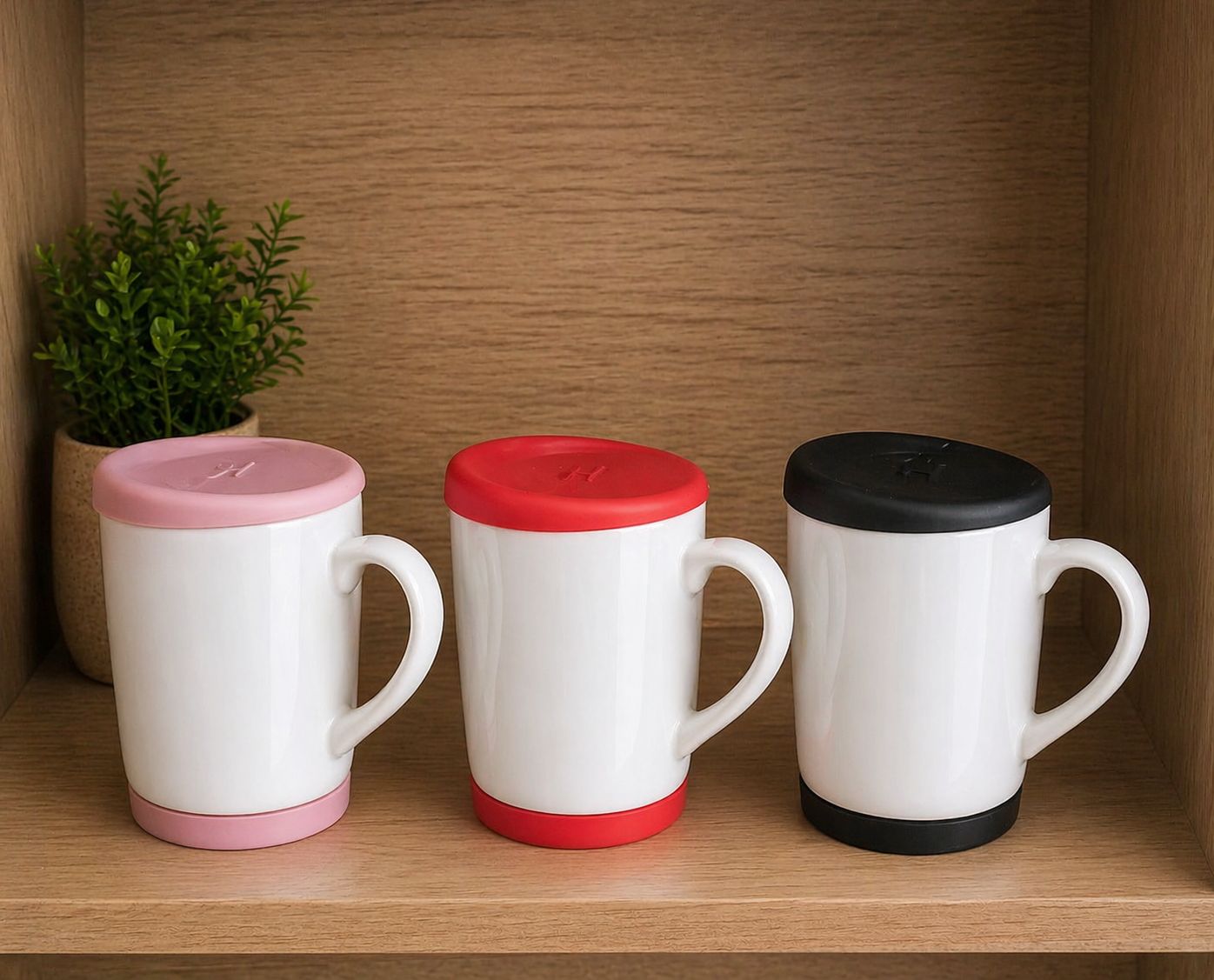 Caneca Tulipa com Tampa e Fundo Silicone 325 ml
