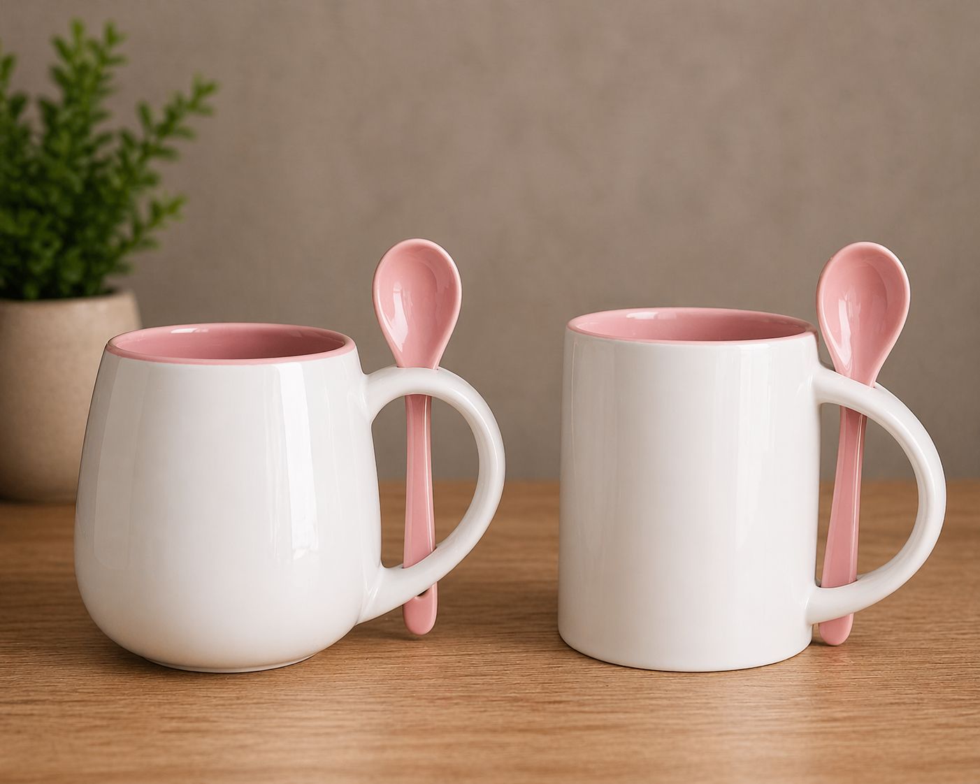 Caneca de Porcelana alça e dentro Colorido 325ml